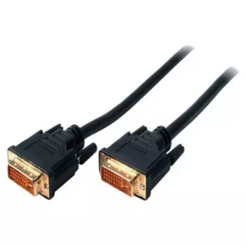 S-Conn 2m DVI-D laidas, vyriški jungtys, auksuoti kontaktai, juodas (CO 77442)