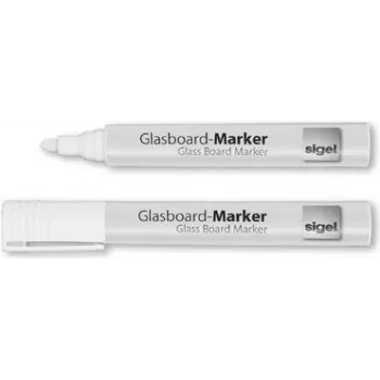Markeris Sigel GL715 Bullet tip Baltas