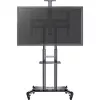 Vežimėlis HAGOR HP Twin Stand HD plokščiaekraniams ir AV įrangai, juodas, 140-213 cm (55-84 col.)