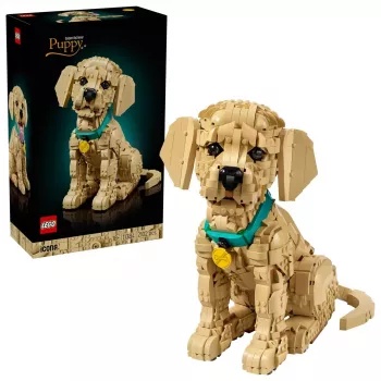 LEGO ICONS 11384 Auksaspalvis retriverio šuniukas