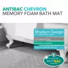 Kilimėlis voniai Beldray LA032647LGRYUFFEU7 Antibac Chevron memory foam, antibakterinis, pilkas