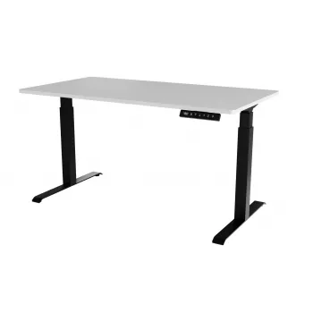 Reguliuojamo aukščio elektrinis stalas cama meble MOON LONG 150x80 72–120 cm juodas/baltas