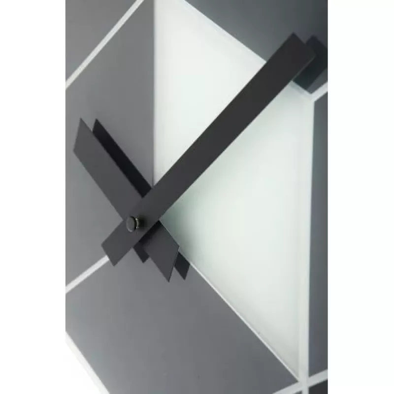 NeXtime klok 8171 Cubic, 43,5x37 cm, sieninis, juoda/balta/pilka