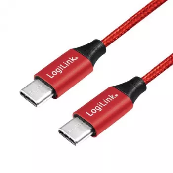 LOGILINK CU0156 LOGILINK - USB 2.0 laidas, USB-C vyriškas į USB-C vyrišką, raudonas, 1 m