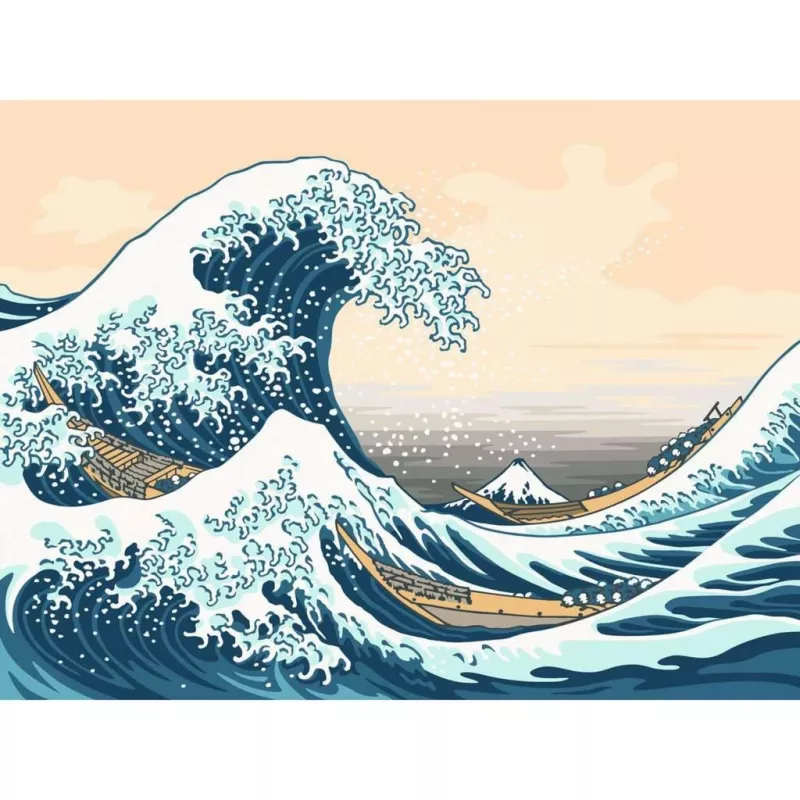 Piešimo rinkinys pagal skaičius Ravensburger CreArt ART Collection Didžioji banga Hokusai 23690
