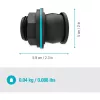 Tanko jungtis Push IN, G 1 ir G 3/4 (juoda, sienelės storiui 2-10 mm)