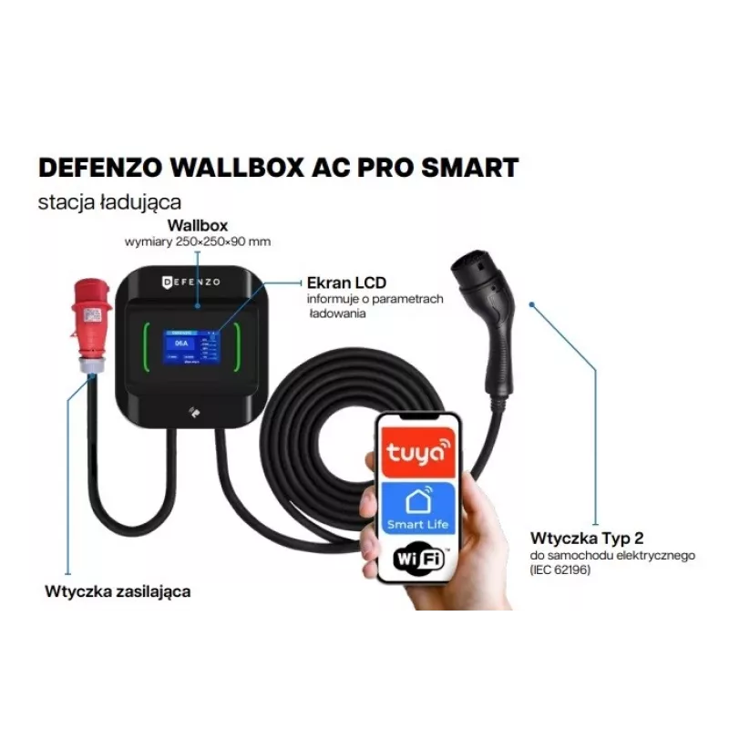 Sieninis elektromobilio įkroviklis Wallbox DEFENZO Pro AC22 DEF1017 22 kW Type 2