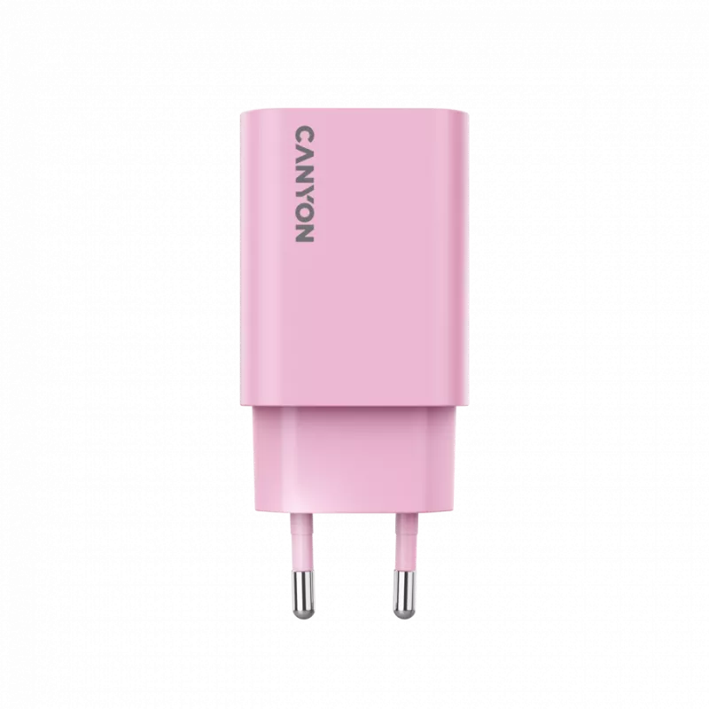 CANYON OnCharge 30CL įkroviklis 30W 1xUSB-C PD EU rožinis
