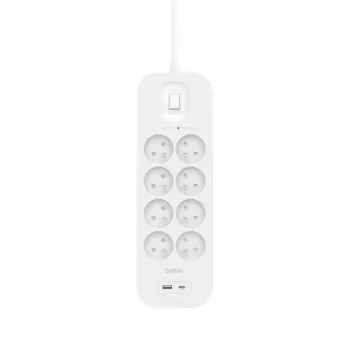 Apsauginis filtras Belkin SRB003CA2M 8 AC lizdų 900 J Baltas 2 m