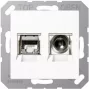 Jung Multimediadose MMDA4521WW (MMDA4521WW) – RJ45 keystone lizdas
