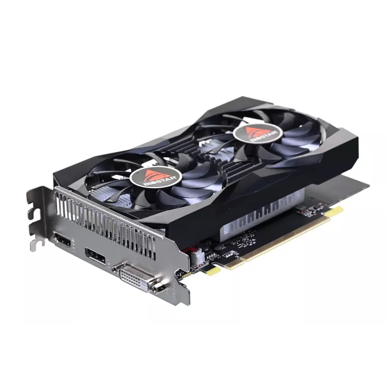 Diskreti vaizdo plokštė BIOSTAR GeForce GTX 1050 4 GB GDDR5, 1455 MHz boost, 128 bitų, PCIe 3.0, 2 ventiliatoriai