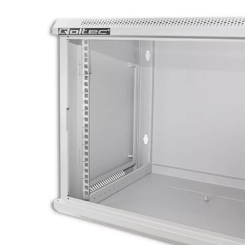 Rack spinta QOLTEC 19 colių 9U 600x500x600 sieninė arba ant grindų montuojama serverinė
