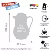 Termosas ROTPUNKT 1,2 L, dramblio kaulo spalva – 24 val. karšta / 36 val. šalta, rankena, 199×255 mm