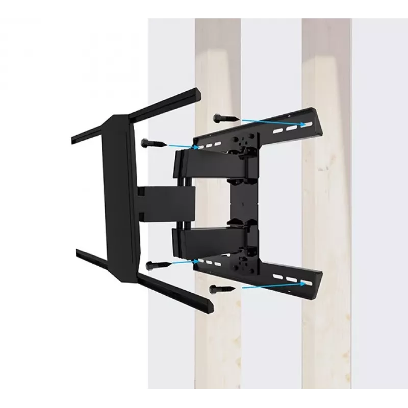 Fiksuotas sieninis laikiklis B-TECH BT8227/B 600x400 iki 75 colių televizoriui, maks. apkrova 50 kg