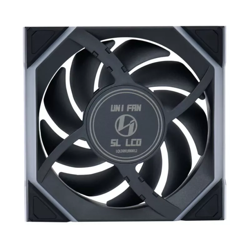 Ventiliatorius Lian Li UNI FAN SL Wireless LCD 120 12 cm juodas 31 dB 51,45 cfm