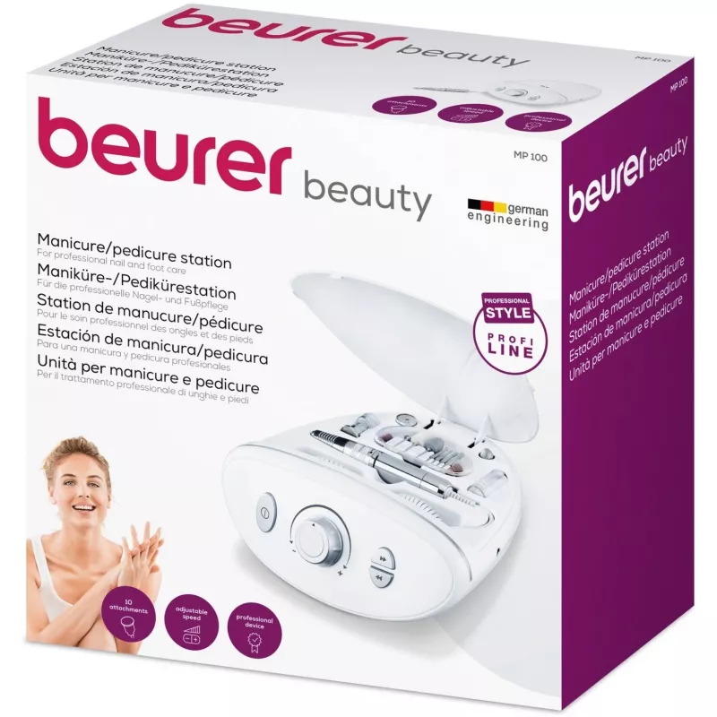 Manikiūro ir pedikiūro rinkinys Beurer MP 100 Nail Care, baltas
