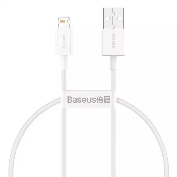 Baseus Superior Series laidas USB į Lightning, 2.4A, 0,25m (baltas)