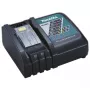 Įkroviklis Makita DC18RC – vienam akumuliatoriui, skirtas Makita DCS553, DGA514, DGA901, DHP453, DHP482, DHS630, DLW140, DLX3179, DML815, LXT DBN500
