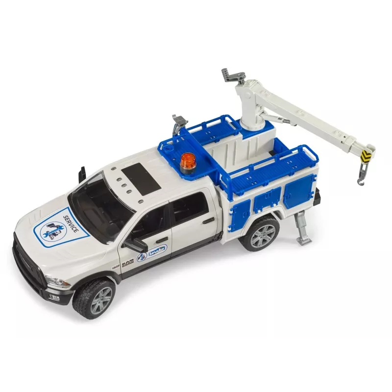 Automobilis Dodge RAM 2500 Service su besisukančia šviesa Gaidys BRUDER 02509