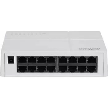 Dahua Technology SF1016L tinklo jungiklis, nevaldomas, L2, Fast Ethernet (10/100), stalinis / montuojamas ant sienos, pilkas