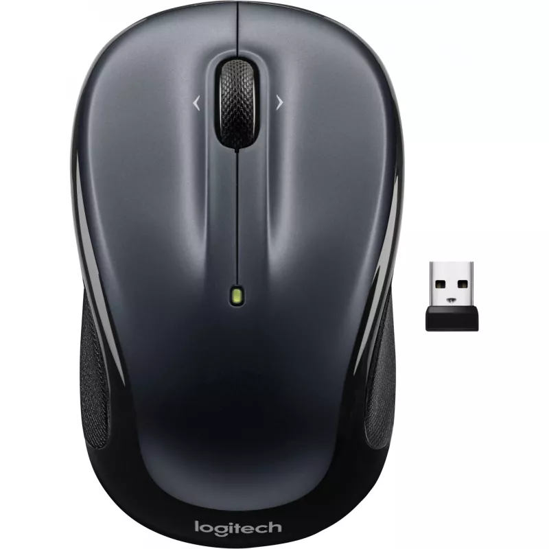 Pelė LOGITECH M325s, optinė, 5 mygtukai, belaidė 2.4 GHz, USB imtuvas, tamsiai pilka