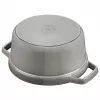 Staub 40509-312-0 puodas 5,25 L Apvalus Graphite, Pilka