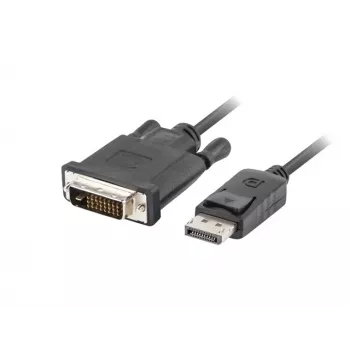 Vaizdo kabelio adapteris LANBERG DisplayPort į DVI-D CA-DPDV-10CU-0018-BK, 1,8 m, juodas