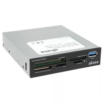 Akasa AK-ICR-27 vidinis kortelių skaitytuvas USB 3.2 Gen 1 (3.1 Gen 1) juodas, pilkas