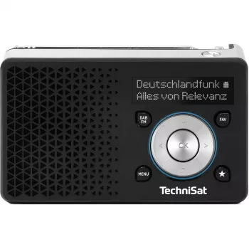 Nešiojamas radijas TECHNISAT DIGITRADIO 1 A – DAB+/FM, OLED ekranas, USB-C, 3,5 mm ausinės, 1 W, juodas/sidabrinis