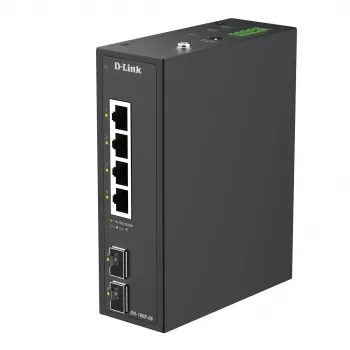 D-Link 6 prievadų pramoninis nevaldomas Gigabit jungiklis su 2 SFP prievadais