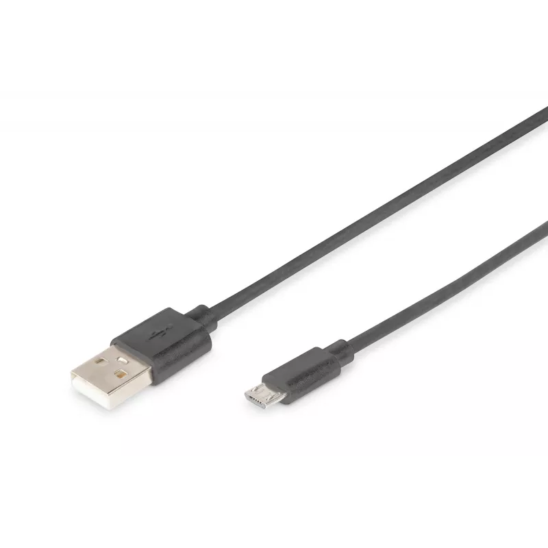 Digitus USB 2.0 jungiamasis laidas [1x USB 2.0 kištukas A - 1x USB 2.0 kištukas Micro-B] 1,80 m juodas Digitus (AK-300127-018-S)