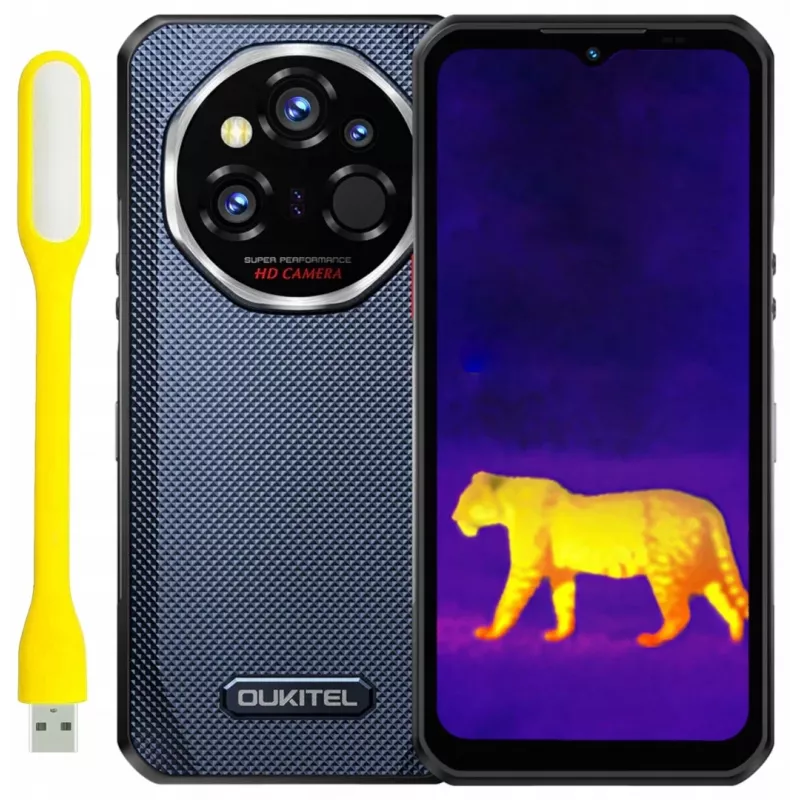 Išmanusis telefonas OukiTel WP55 Ultra Thermal — 6,6 colio ekranas, 16 GB RAM, 512 GB atminties, 11000 mAh baterija, Pilka