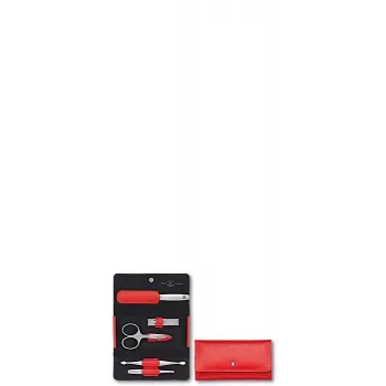 ZWILLING Twinox 97092-002-0 manikiūro kelionių rinkinys, raudonas odinis dėklas, 5 dalys