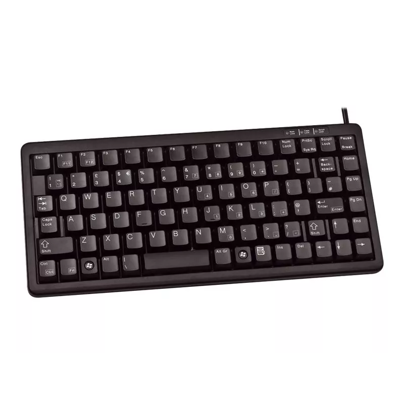 Klaviatūra CHERRY G84-4100, mini, USB, QWERTY, juoda