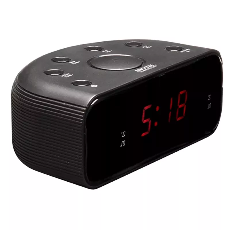Denver CR-430 radijo laikrodis su analoginiu ir skaitmeniniu derinimu, FM, LED ekranu, juodas