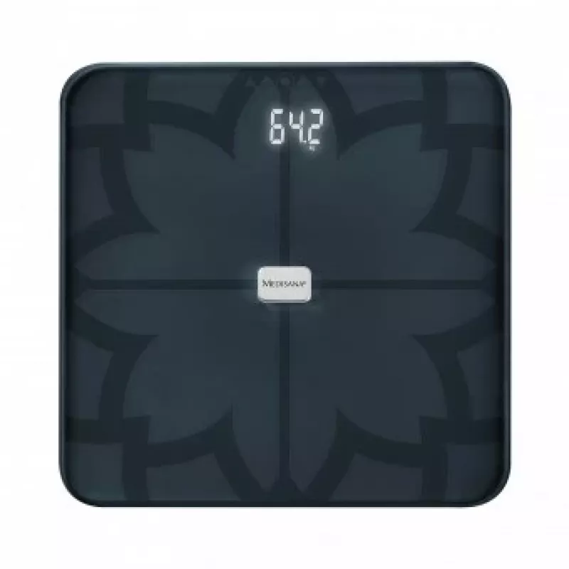 Medisana BS 450 kūno analizatoriaus svarstyklės, 180 kg, juodos, Bluetooth, ITO jutikliai (40510)