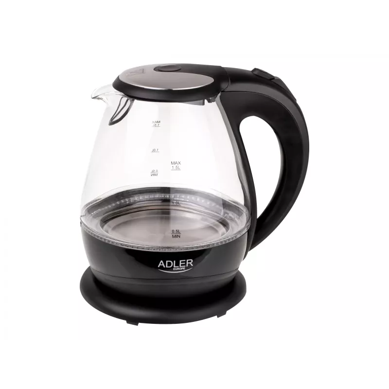 Virdulys Adler AD 1224, 2000 W, 1,5 l, stiklinis, juodas