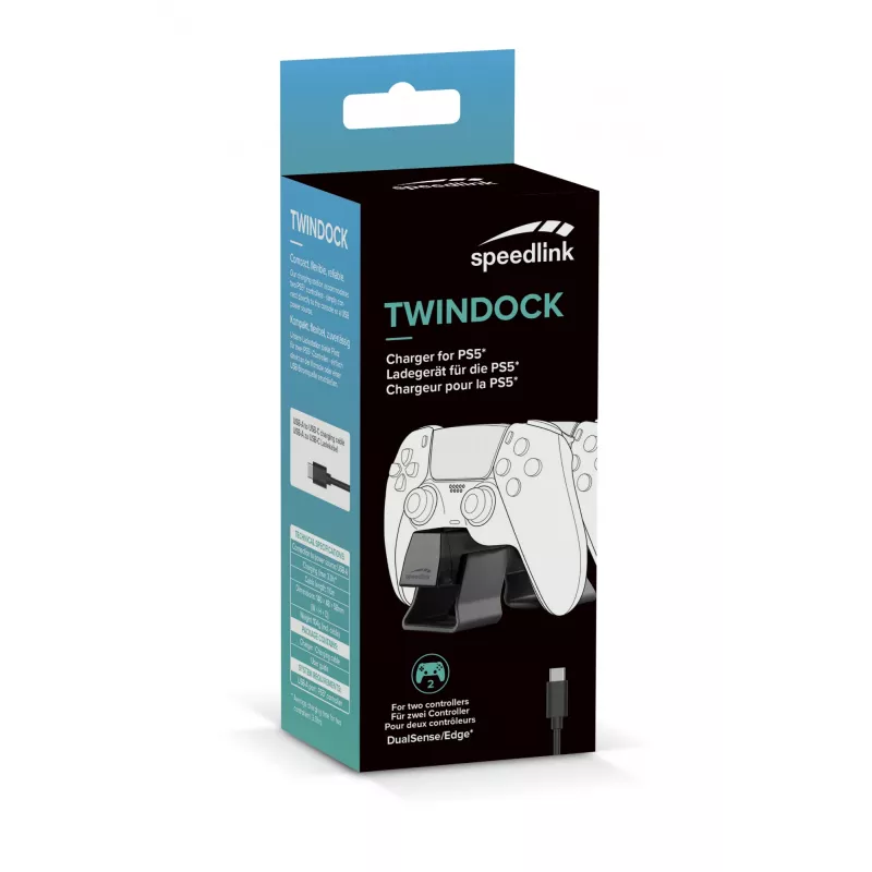Įkrovimo stotelė SPEEDLINK TWINDOCK, skirta PS5 pulteliams