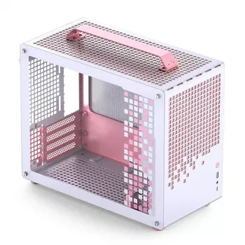 JONSPLUS MATX dėklas su rankena Z20 - balta-rožinė