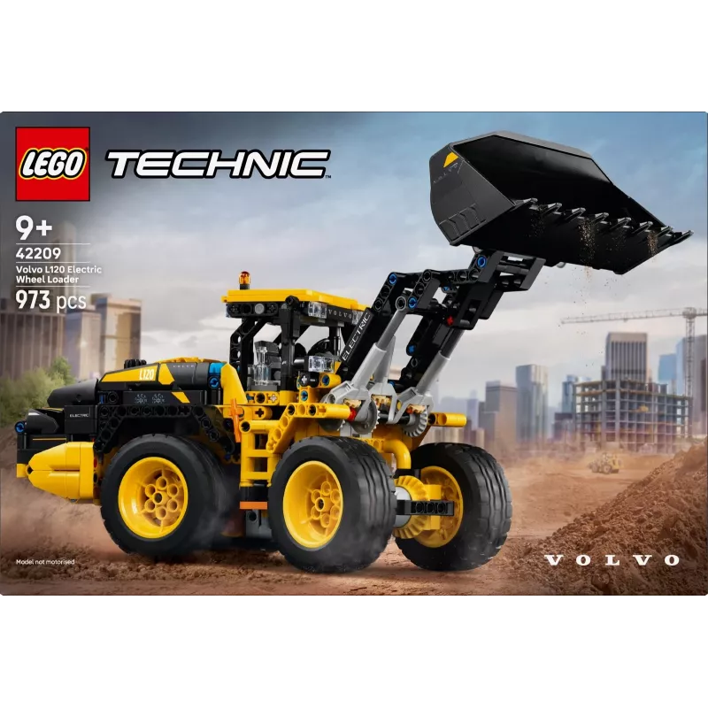 LEGO Technic Volvo L120 elektrinis ratinis krautuvas modelis 42209, 973 dalių, nuo 9 metų, 140×110×350 mm