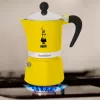 Bialetti Rainbow Black Yellow kavinukas vienam puodeliui