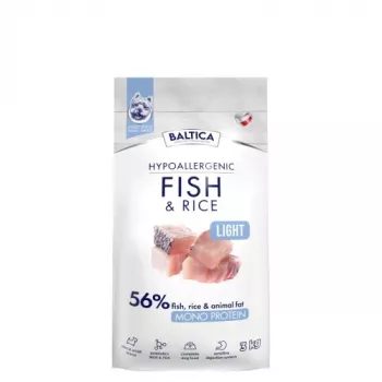 BALTICA Nutraceutic Hypoalerginis Light S Žuvis su ryžiais - sausas šunų maistas - 3kg