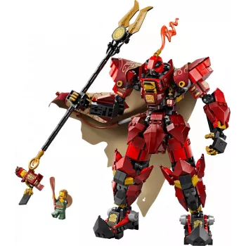 LEGO statybinis rinkinys NINJAGO 71846 Ugnies riterio mechas, 996 dalių, 2 minifigūrėlės, judrios galūnės, 260 mm aukštis