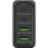 Goobay 64817 Mobiliojo įrenginio, ausinių, išmaniojo telefono, planšetinio kompiuterio greitasis kroviklis, juodas, AC, 64817