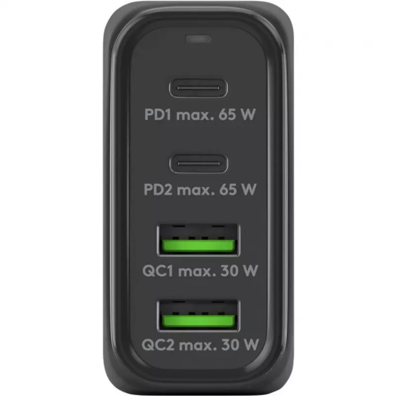 Goobay 64817 Mobiliojo įrenginio, ausinių, išmaniojo telefono, planšetinio kompiuterio greitasis kroviklis, juodas, AC, 64817