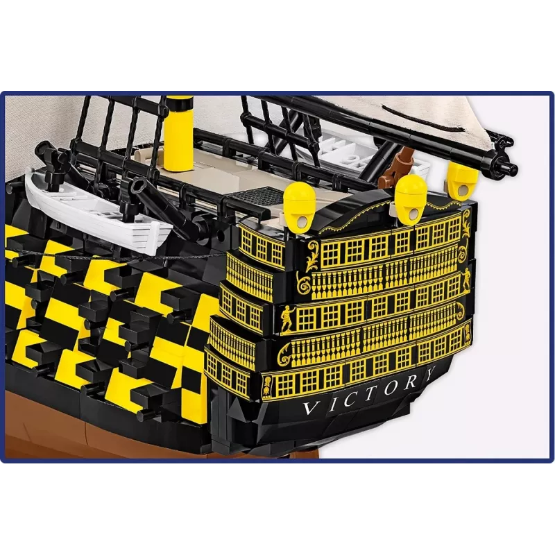 Konstruktorius Cobi HMS Victory — 2517 detalių, detalus istorinis burlaivio modelis