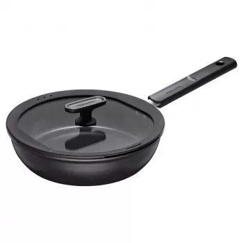 Keptuvė Fiskars 1075528 24 cm su nelimpančia danga ir dangčiu