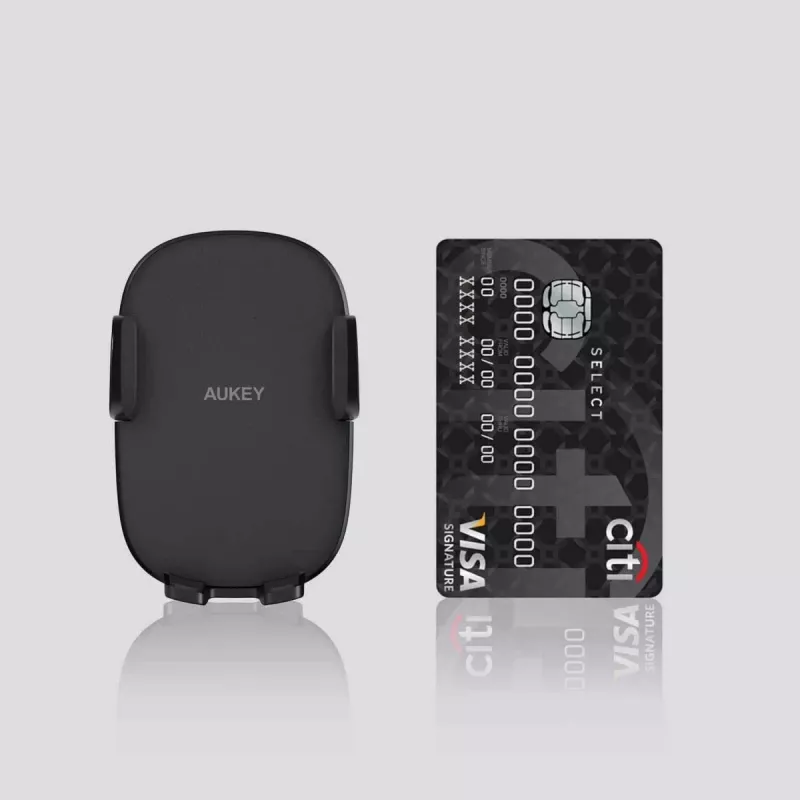 Telefono laikiklis Aukey HD-C48 reguliuojamas 360° išmaniesiems telefonams ir mažoms planšetėms, spaustuvinis laikiklis, sukama ranka
