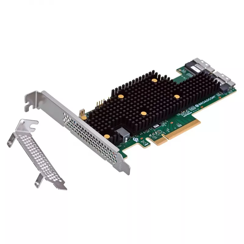 Broadcom BCM HBA 9600-16i SAS/SATA/NVMe vidinė sąsajos plokštė SFF-8654