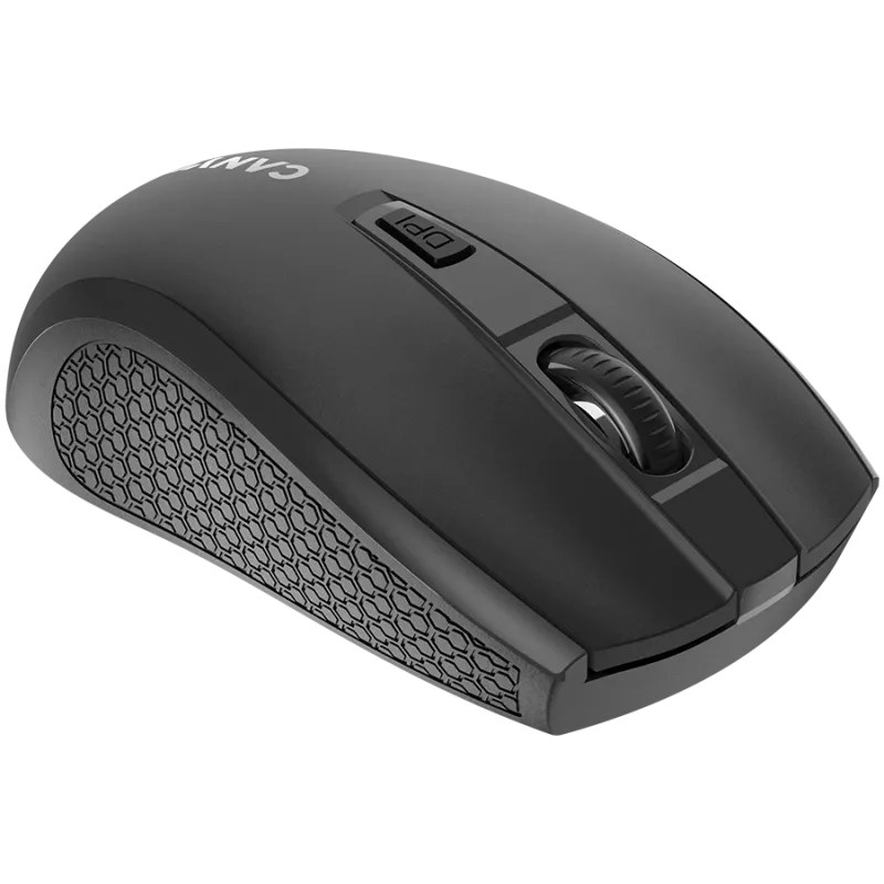 Belaidė pelė CANYON MW-7, 2.4 GHz, 6 mygtukai, DPI 800/1200/1600, su 1 AA baterija, juoda